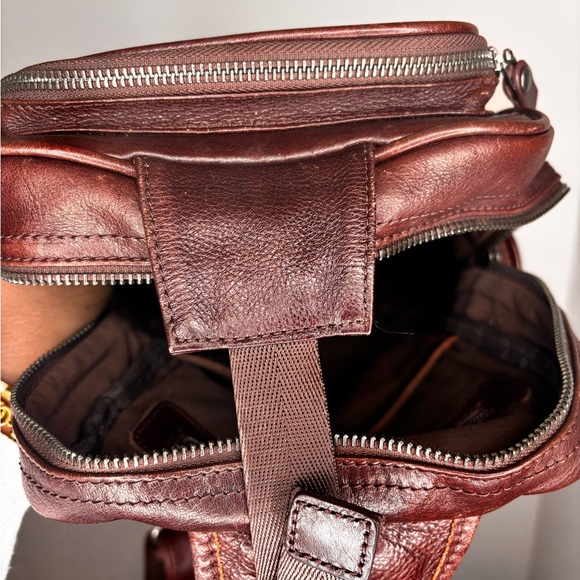 CENUNCO Leather Sling Bag Dark Brown - Picture 6 of 8